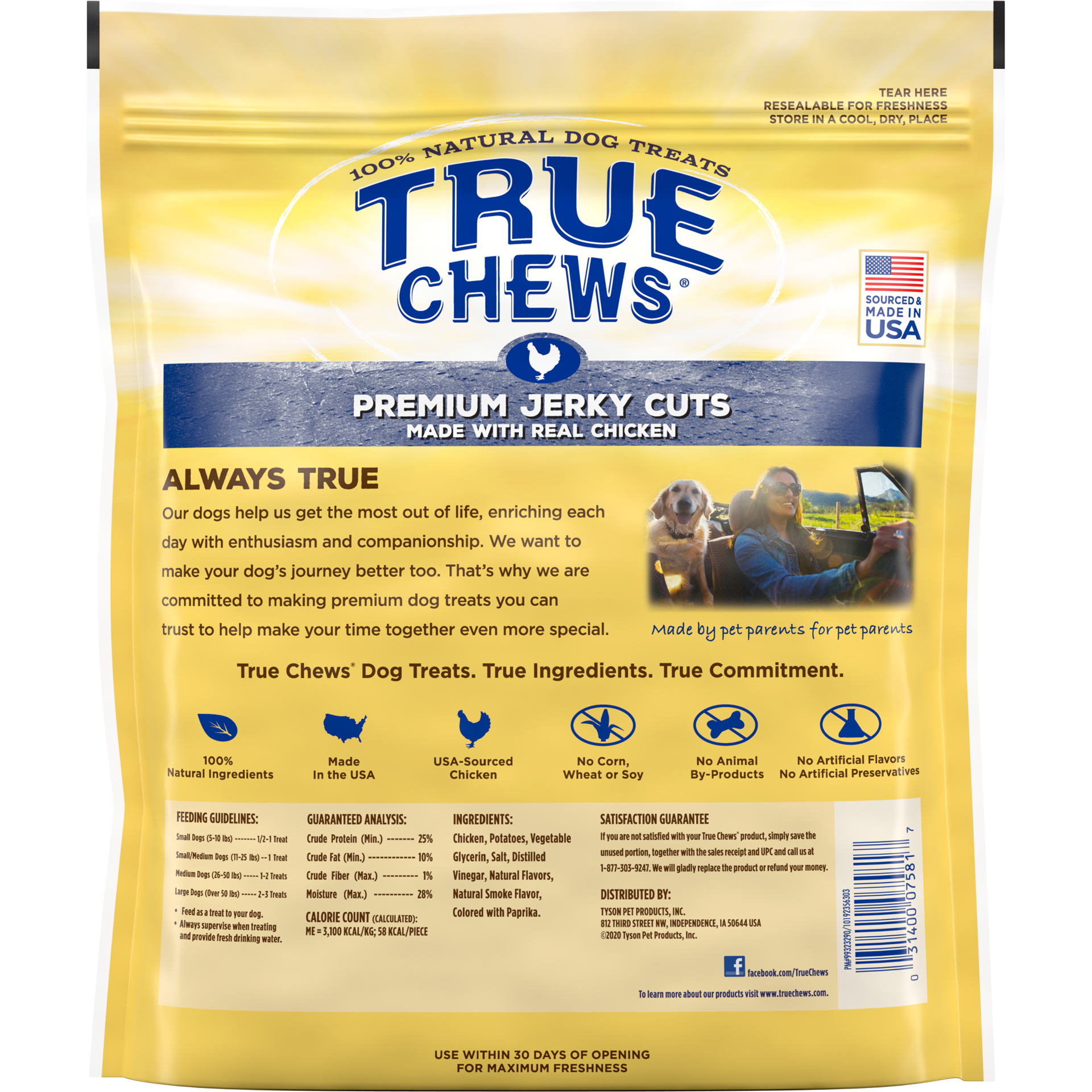 slide 4 of 5, TRUE CHEWS Premium Jerky Cuts, 22 oz