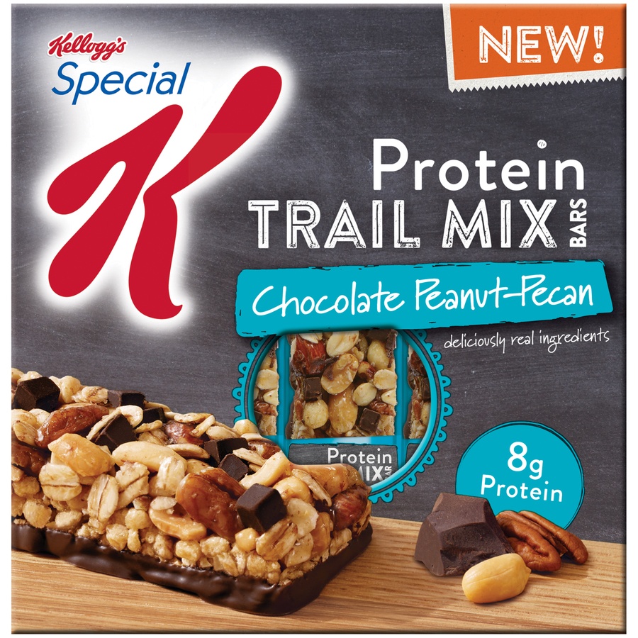 slide 1 of 1, Special K Protein Chocolate Peanut-Pecan Trail Mix Bars, 5 ct; 1.23 oz