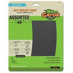 Rust-Oleum Gator 9 x 11 Inch Waterproof Sanding Sheets - Assorted Grit