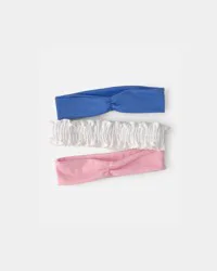 Carters Toddler Girl 3-Pack Solid Headbands Sapphire/White 12-24