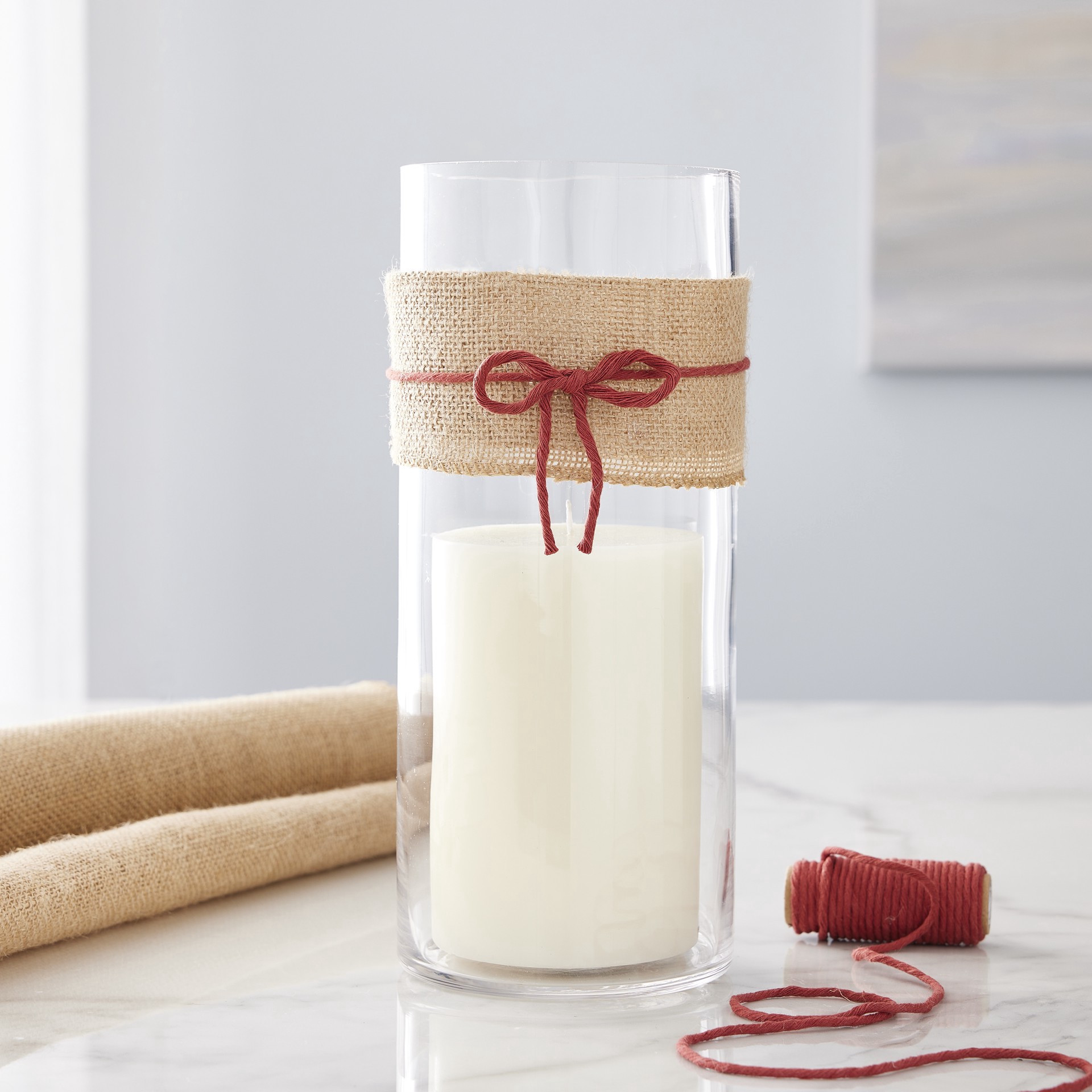 slide 2 of 2, 12" Clear Glass Cylinder Vase By Ashland, 5 in x 5 in x 12 in