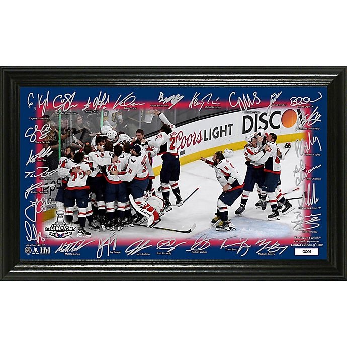 slide 1 of 1, NHL Washington Capitals 2018 Stanley Cup Champions Celebration Signature Rink Photo Frame, 1 ct