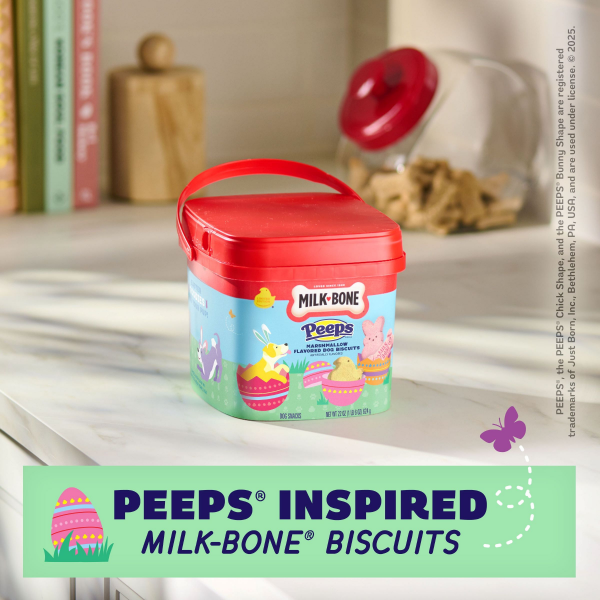 slide 4 of 13, Milk-Bone Peeps Dog Treats, 22 Ounce Pail, 22 oz