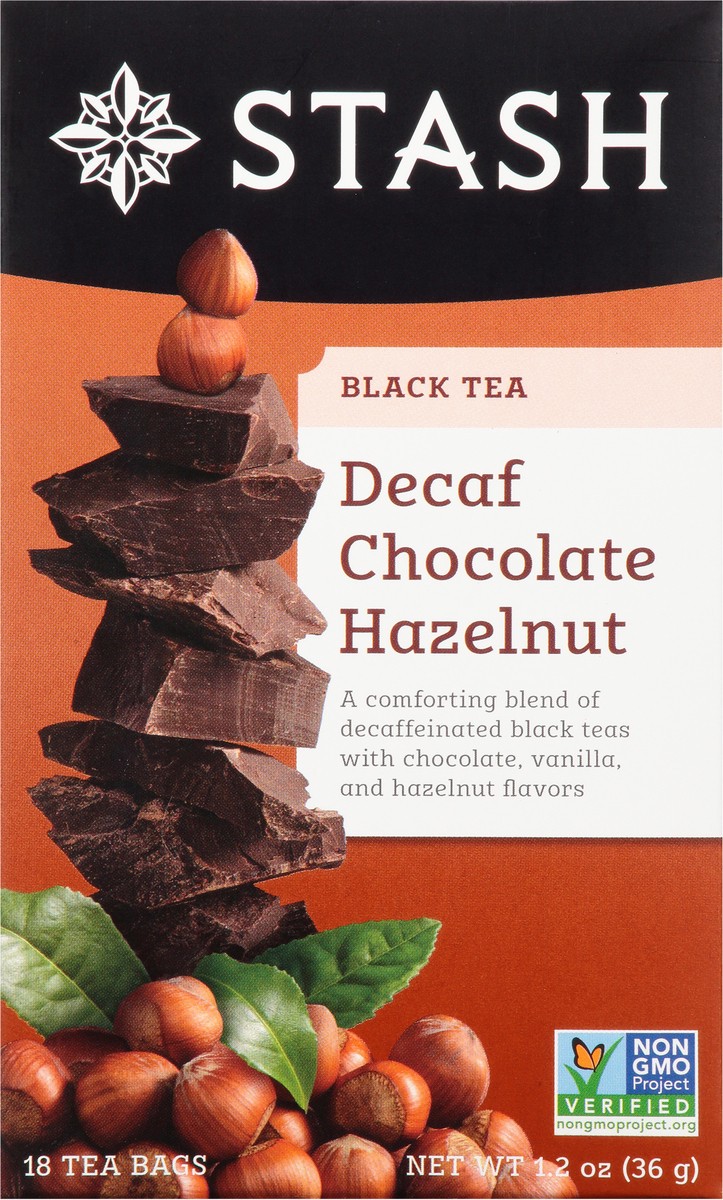 slide 4 of 9, Stash Tea Bags Decaf Chocolate Hazelnut Black Tea - 18 ct, 18 ct