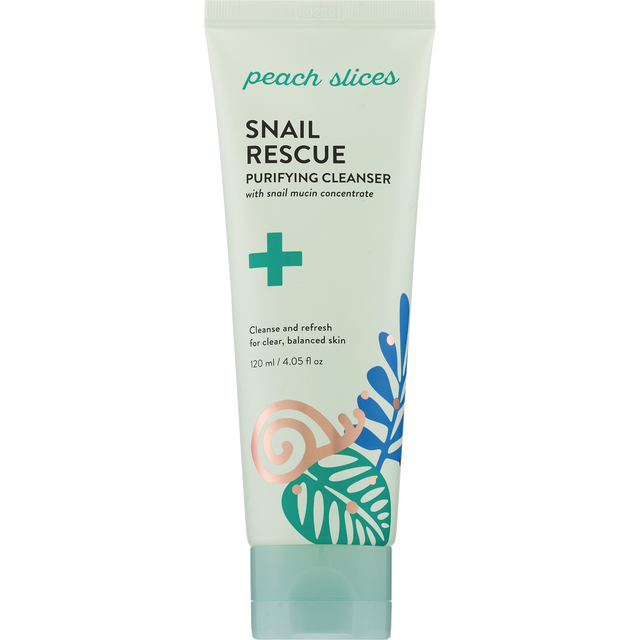slide 1 of 1, PEACH & LILY Peach Slices Snail Rescue Purifying Cleanser, 45 oz