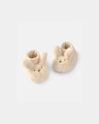 Carter's Baby Girl Bunny Slippers - White - Size 4