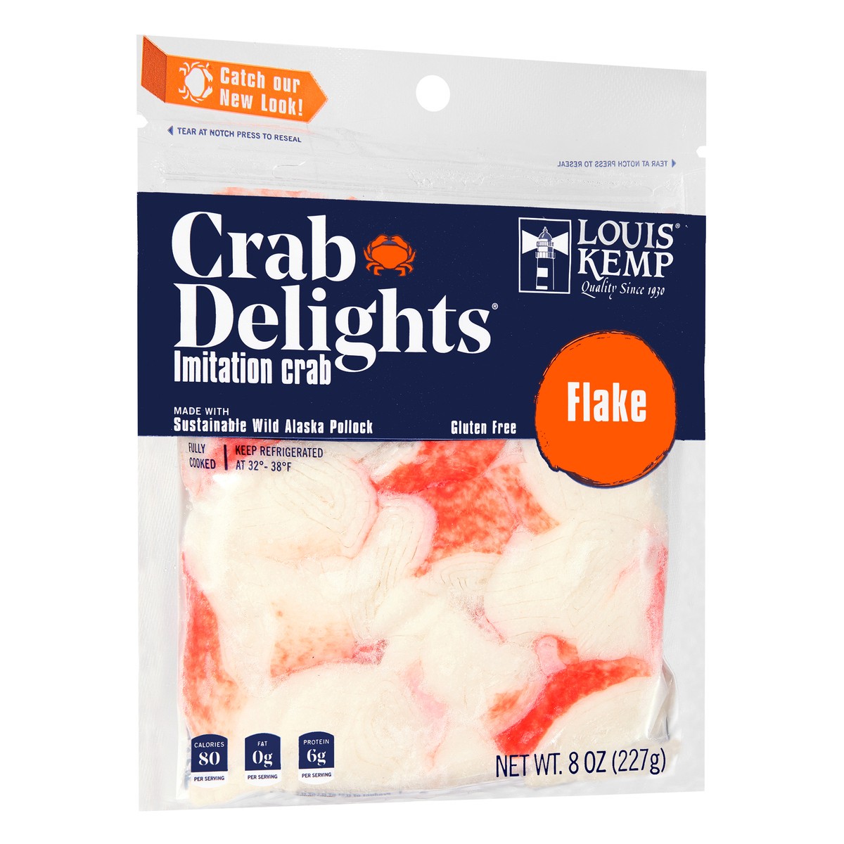 slide 2 of 9, Louis Kemp Crab Delights Flake Imitation Crab 8 oz, 8 oz