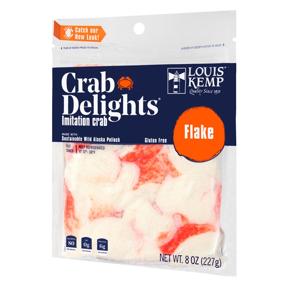 slide 3 of 9, Louis Kemp Crab Delights Flake Imitation Crab 8 oz, 8 oz