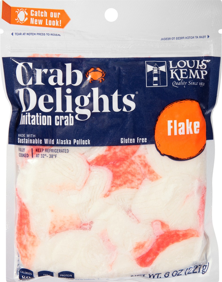 slide 6 of 9, Louis Kemp Crab Delights Flake Imitation Crab 8 oz, 8 oz