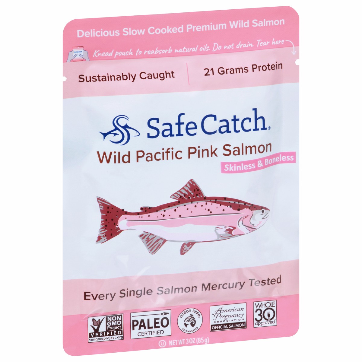 slide 2 of 9, Safe Catch Salmon Pink Pacific Wildcaught, 3 oz