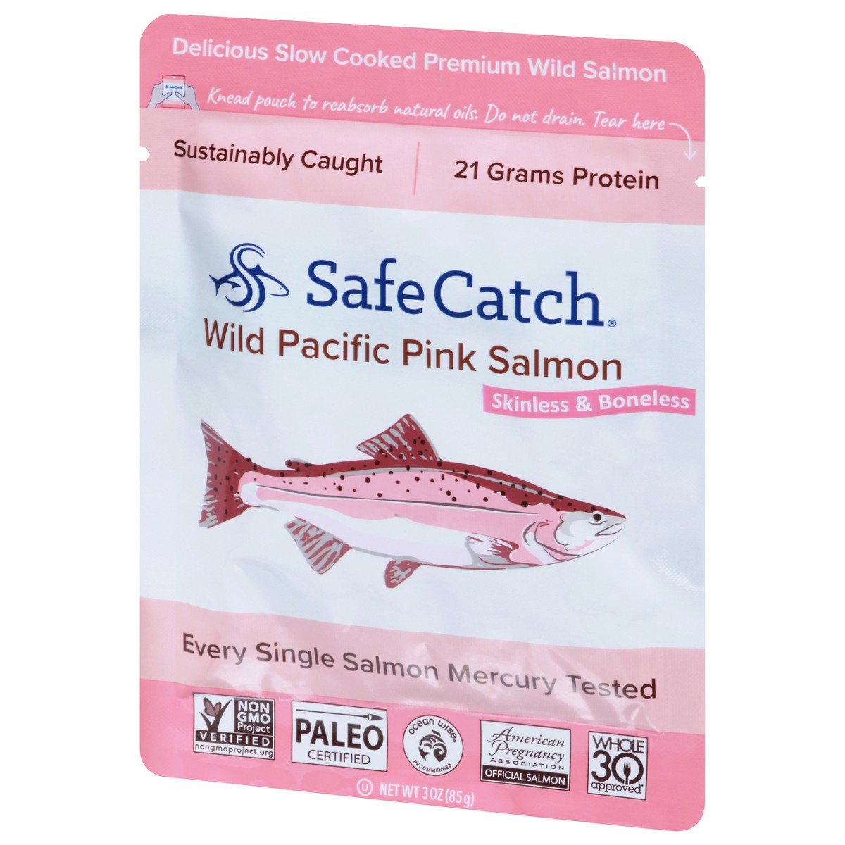 slide 3 of 9, Safe Catch Salmon Pink Pacific Wildcaught, 3 oz