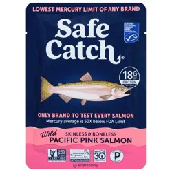 Safe Catch Wild Skinless & Boneless Pacific Pink Salmon 3 oz