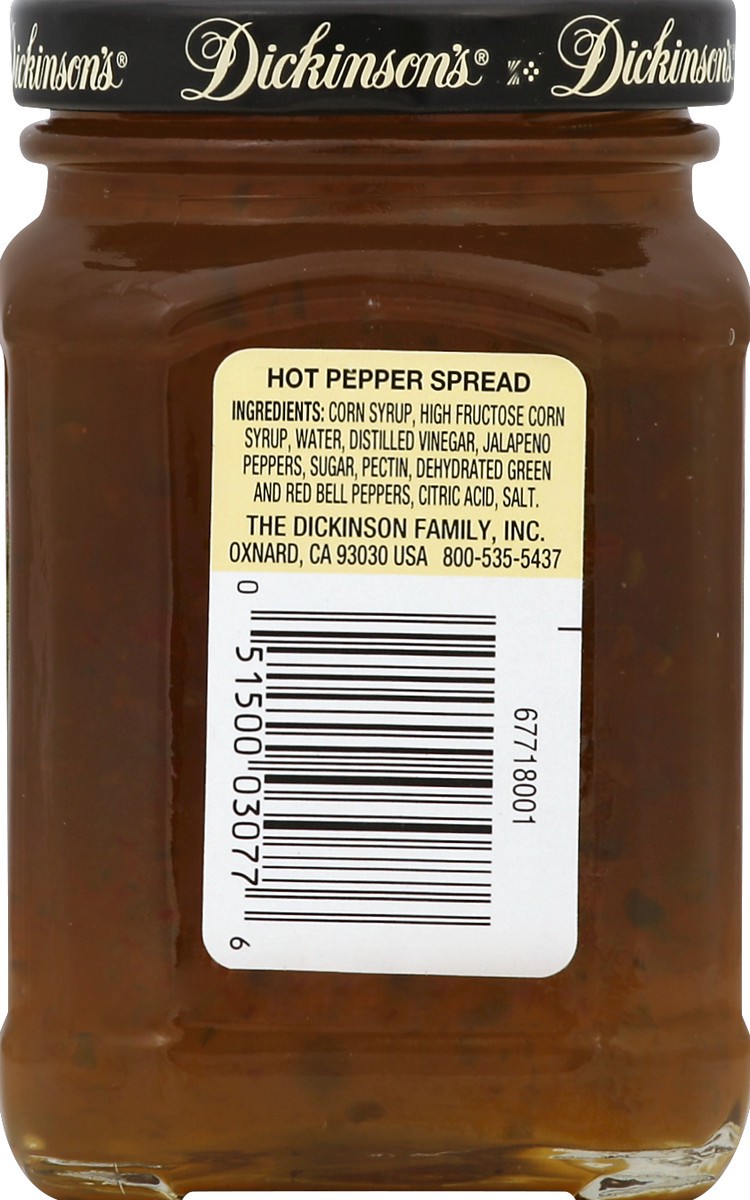 slide 6 of 6, Dickinson's Dickinson Hot Pepper Fruit Spread, 9.5 oz