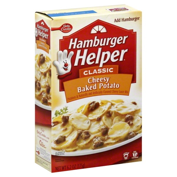 slide 1 of 1, Betty Crocker Cheesy Baked Potato Hamburger Helper, 6.2 oz