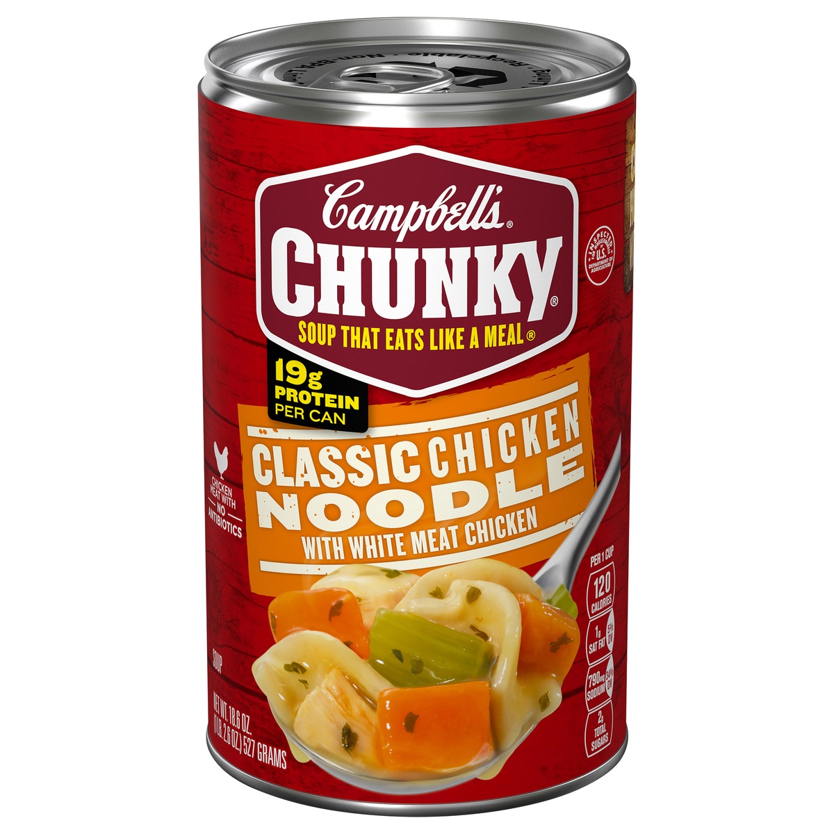 slide 1 of 5, Campbell's Chunky Classic Chicken Noodle Soup - 18.6oz, 18.6 oz