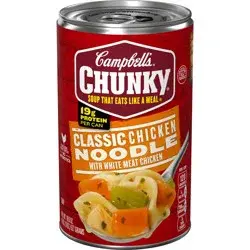 Campbell's Campbell''s Chunky Soup, Classic Chicken Noodle Soup, 18.6 Oz Can