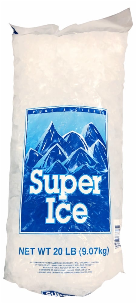 slide 1 of 1, Kroger Crushed Super Ice, 20 lb