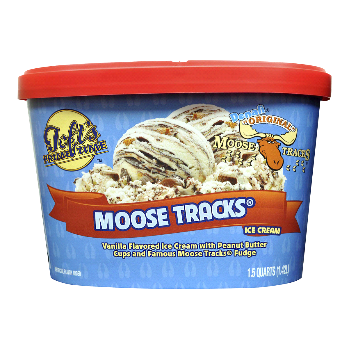 slide 1 of 13, Tofts Toft's Prime Time Ice Cream, Moose Tracks, 48 oz