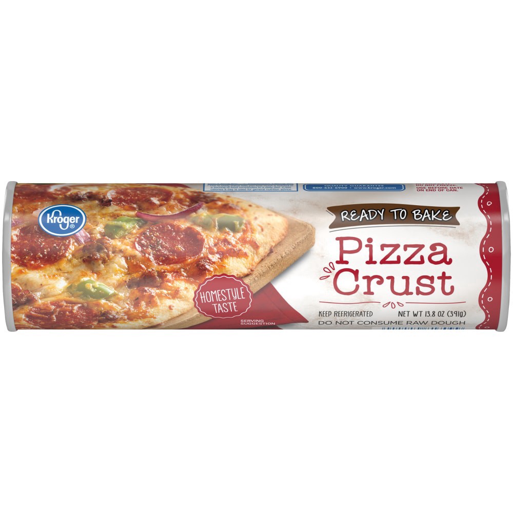slide 1 of 4, Kroger Homestyle Ready To Bake Pizza Crust, 13.8 oz