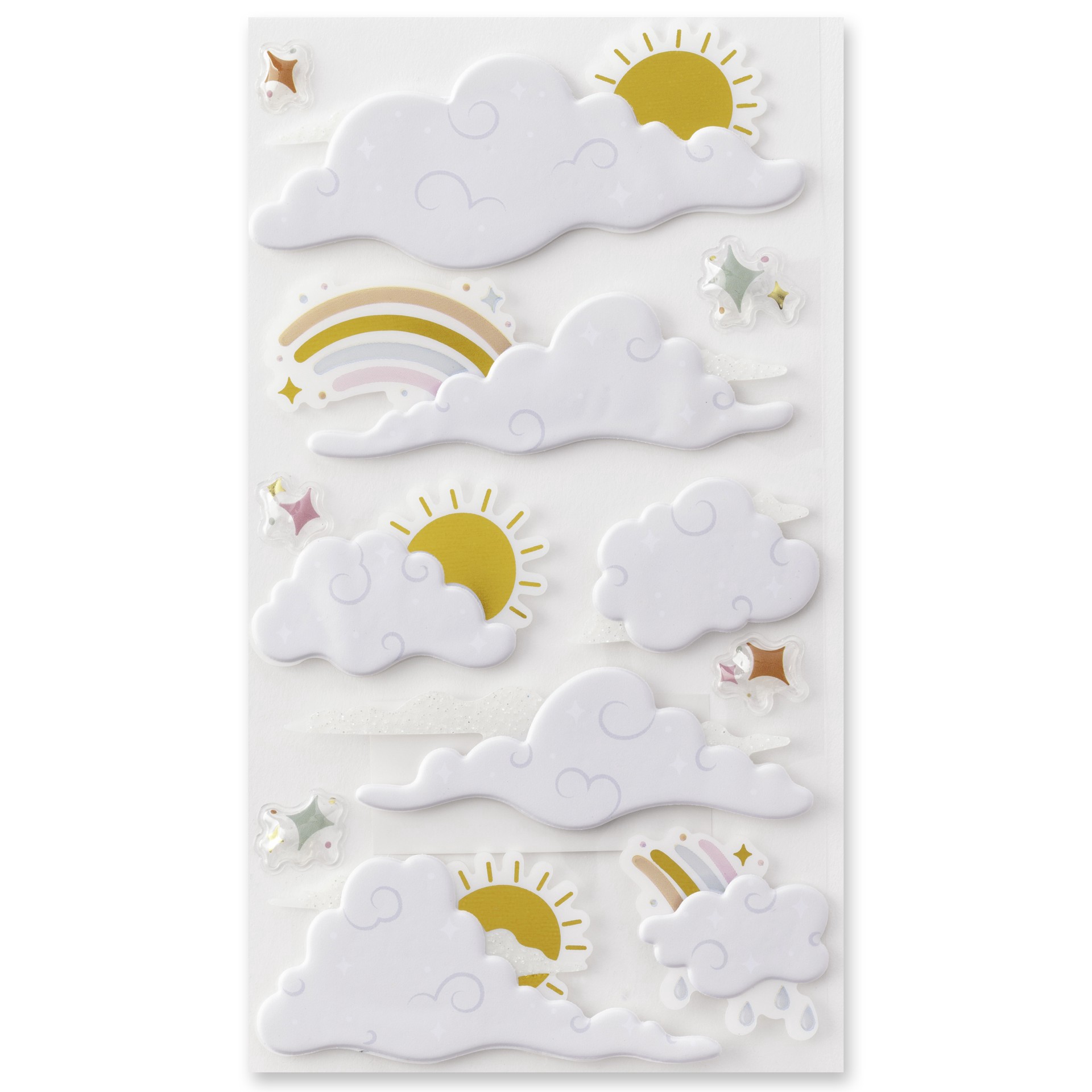 slide 2 of 4, Cloud & Rainbow Dimensional Stickers By Recollections, 4 in x 8.5 in