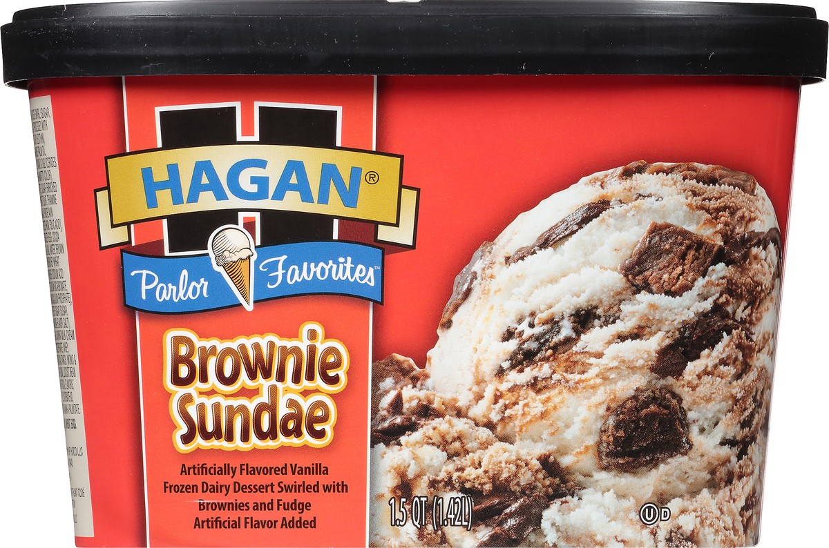 slide 2 of 10, Hagan Parlor Favorites Brownie Sundae Ice Cream 1.5 qt, 1.5 qt