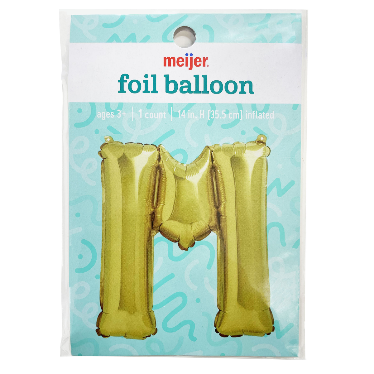 slide 1 of 1, Meijer 14'' Foil Balloon - M, 1 ct