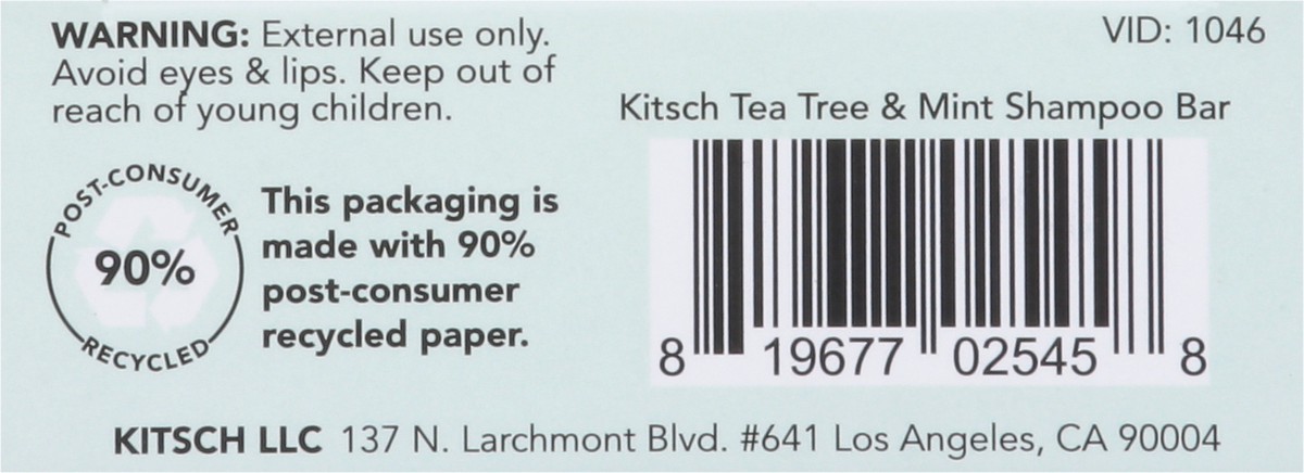 slide 5 of 9, Kitsch Clarifying Solid Tea Tree & Mint Shampoo 3.2 oz, 3.2 oz