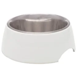 Retro Bowl Medium Pet Bowl - Ice White