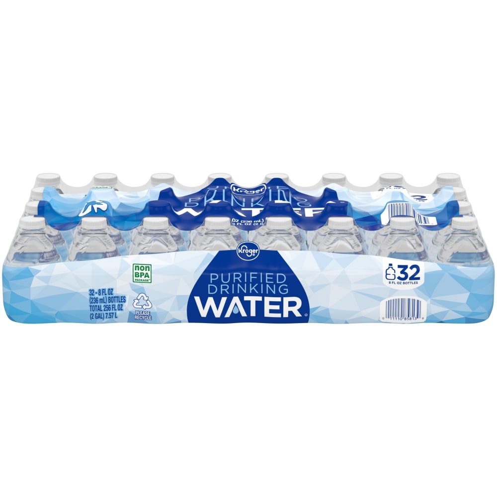 slide 1 of 1, Kroger Purified Water Mini Bottles, 32 ct; 8 fl oz