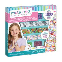 Make It Real™ Bringing Creativity to Light™ Say Yes! Alphabet Bead Bracelet Set