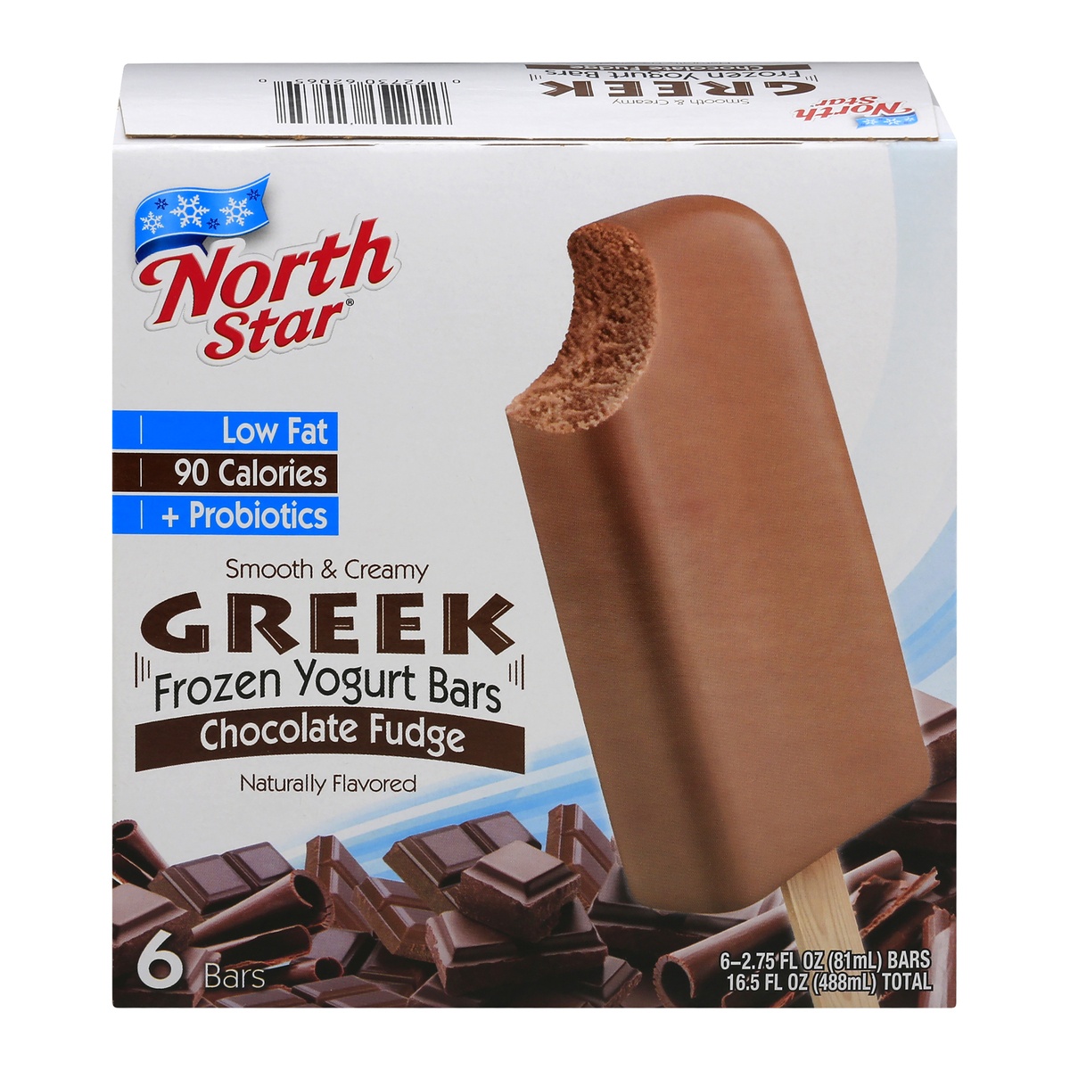 slide 1 of 1, North Star Chocolate Fudge Greek Yogurt Bars, 6 ct