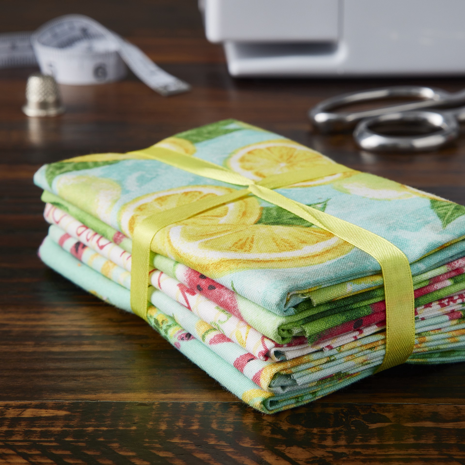slide 5 of 7, Fruit Printed Fabric Bundle By Loops & Threads, 18 in x 21 in