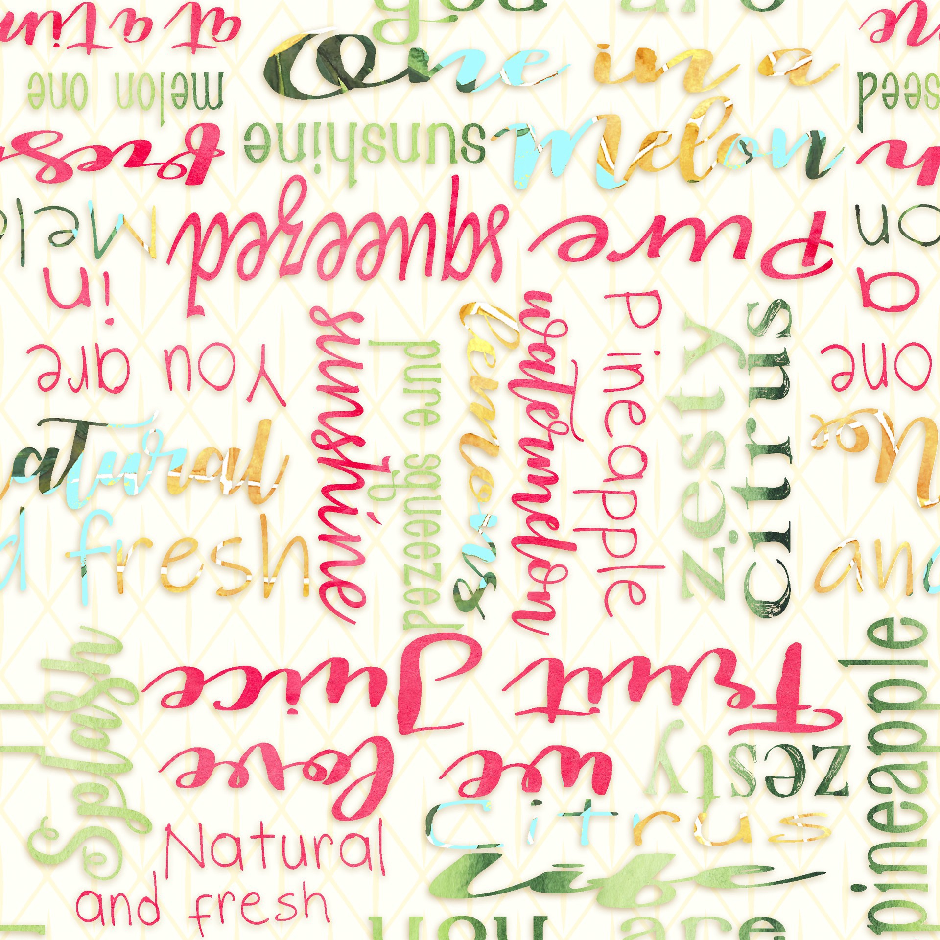 slide 2 of 7, Fruit Printed Fabric Bundle By Loops & Threads, 18 in x 21 in