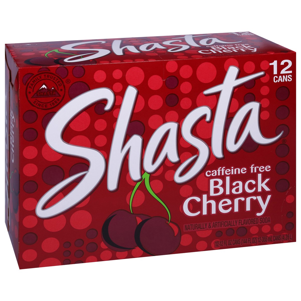 slide 2 of 9, Shasta Caffeine Free Black Cherry Cola 12 - 12 fl oz Cans, 12 ct