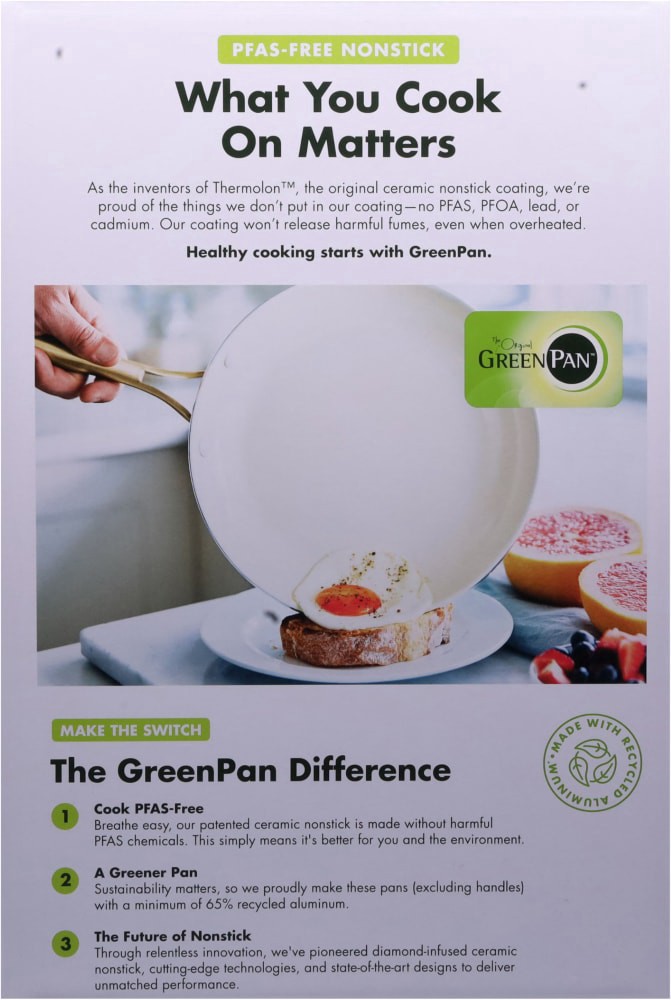 slide 2 of 5, GreenPan Studio Ceramic Non-Stick Cookware Set - Linen, 10 ct