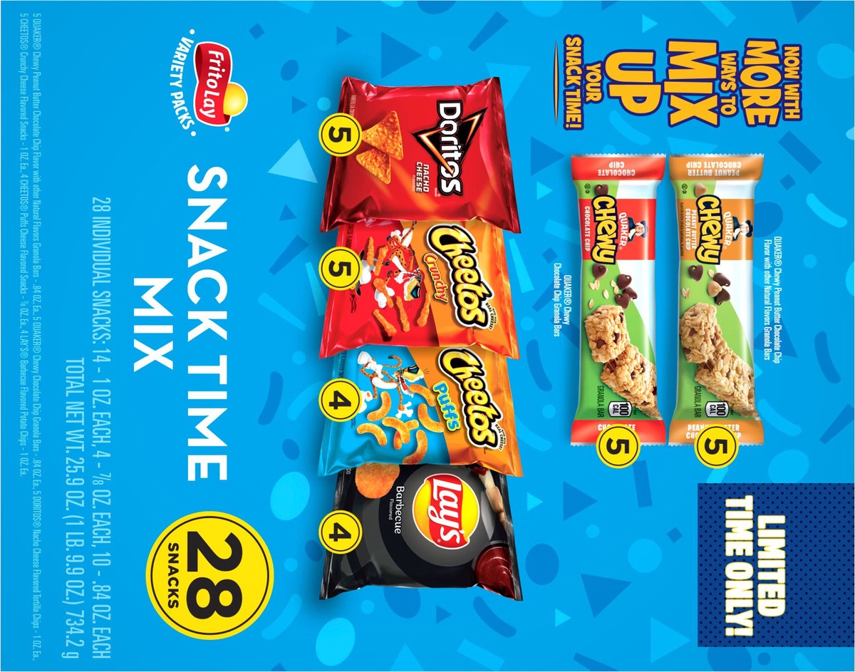 slide 7 of 11, Frito-Lay Fritolay Snacks Time Mix Variety 25.9 Oz 28 Count, 28 ct