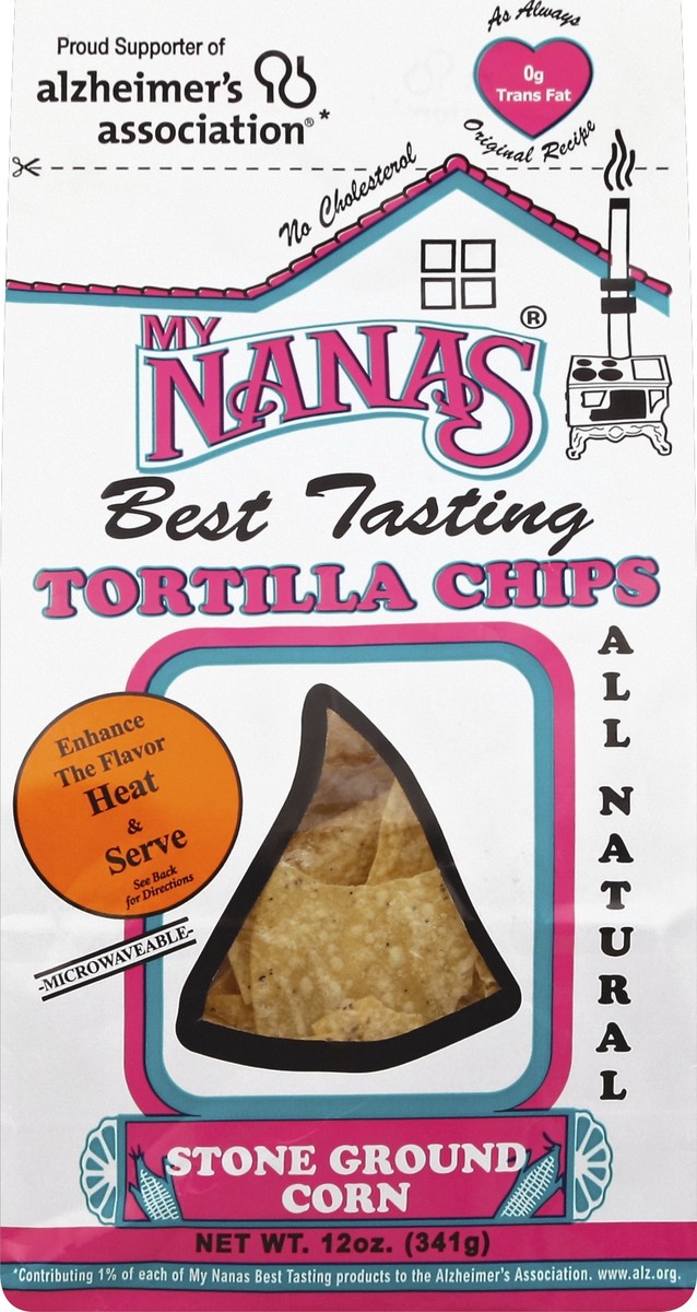 slide 1 of 5, My Nana's Tortilla Chips 12 oz, 12 oz