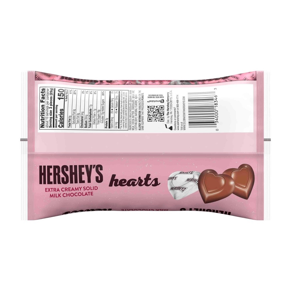 Hershey's Extra Creamy Solid Milk Chocolate Hearts 10 oz | Shipt