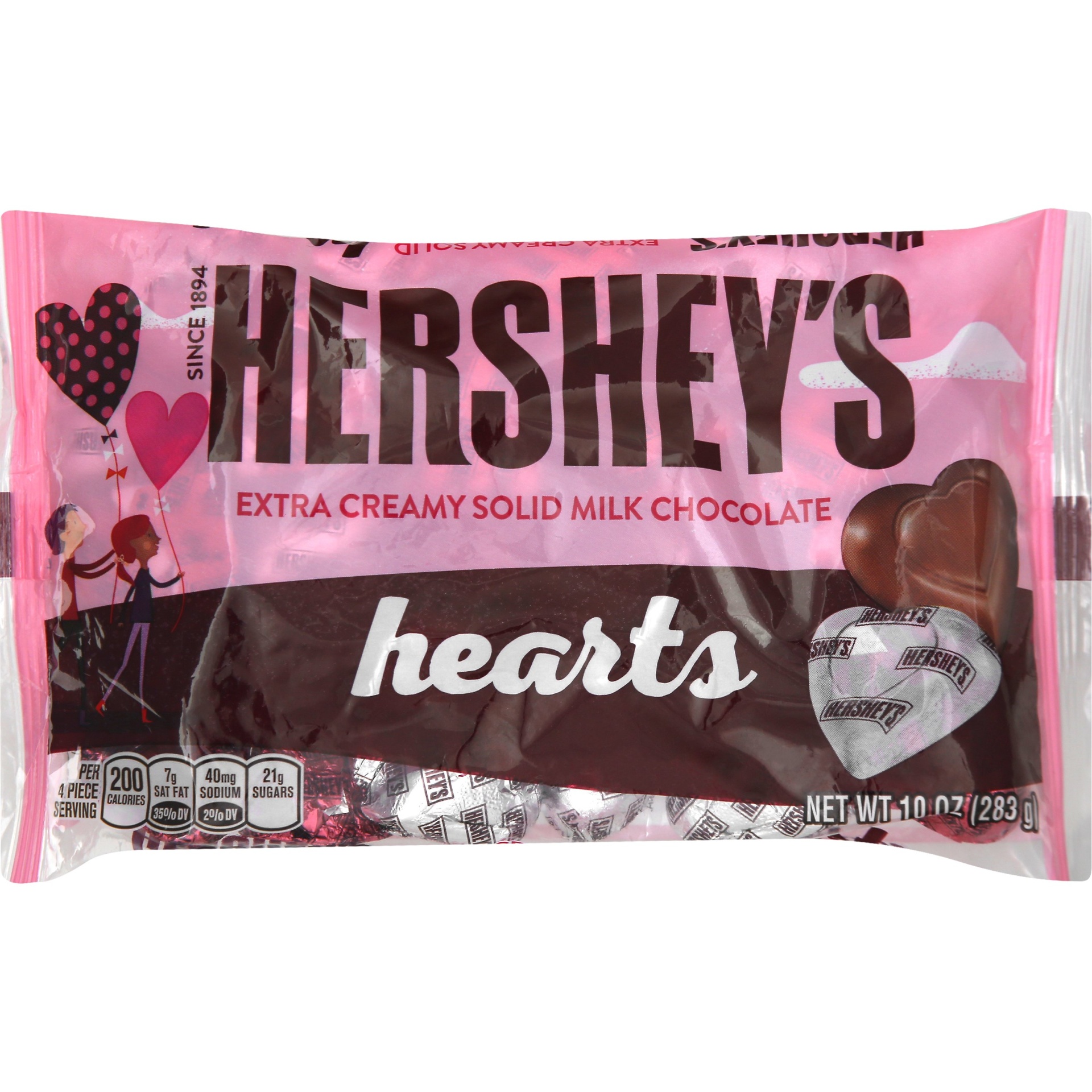 Hersheys Extra Creamy Solid Milk Chocolate Hearts 10 Oz Shipt 3608