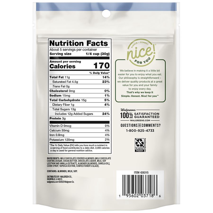 slide 4 of 5, Nice! Premium Almonds Milk Chocolate, 5 oz