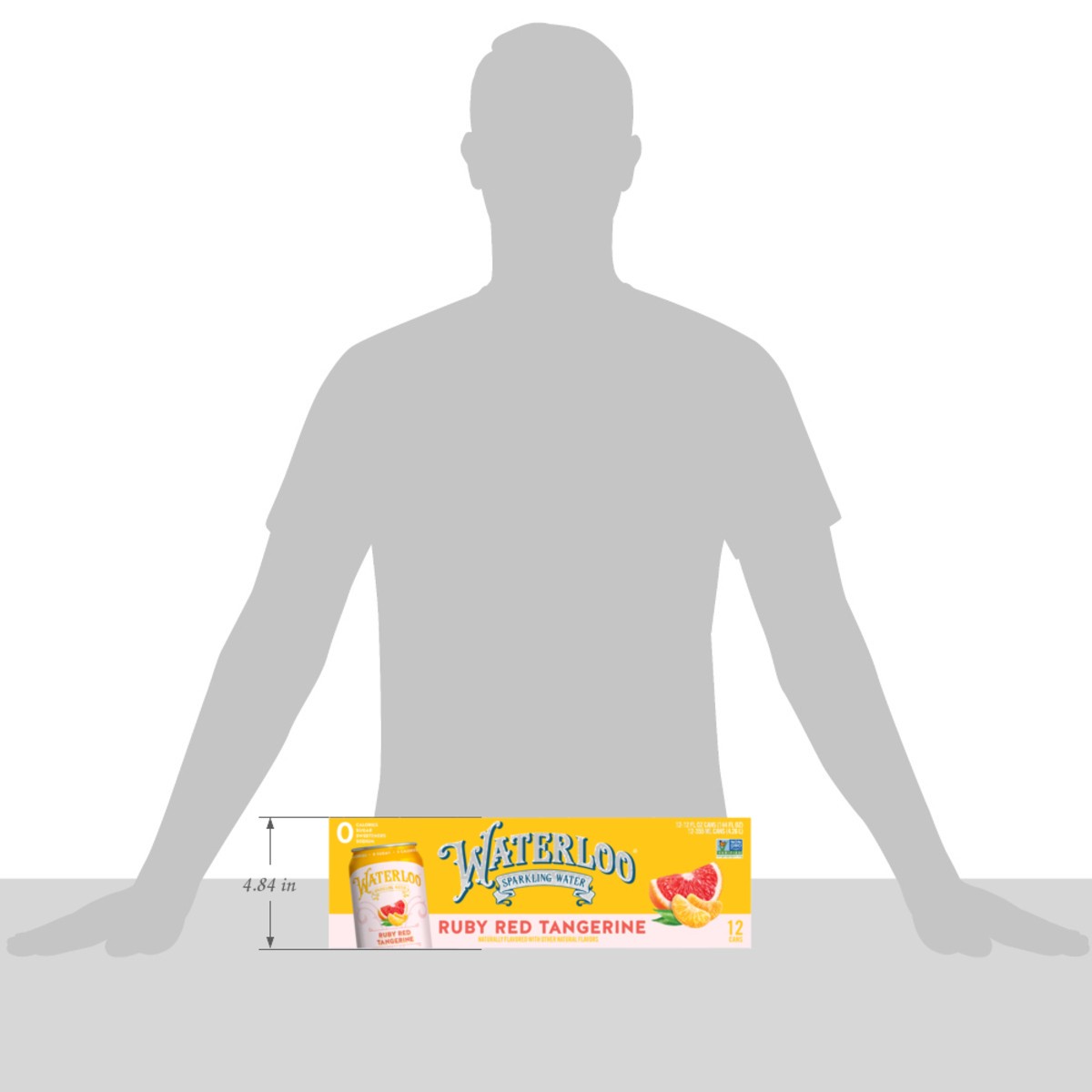 slide 4 of 8, Waterloo Sparkling Water, Ruby Red Tangerine, 12pk, 12 ct; 12 fl oz