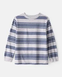 Carter's Carters Boys Striped Long-Sleeve Tee - Grey/Navy Grey/Navy S