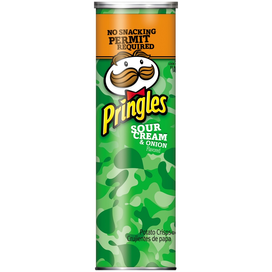 slide 1 of 3, Pringles Sour Cream & Onion Flavored Potato Crisps, 5.96 oz