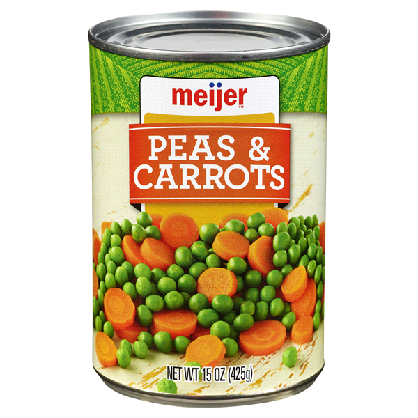 slide 1 of 3, Meijer Peas & Carrots, 15 oz