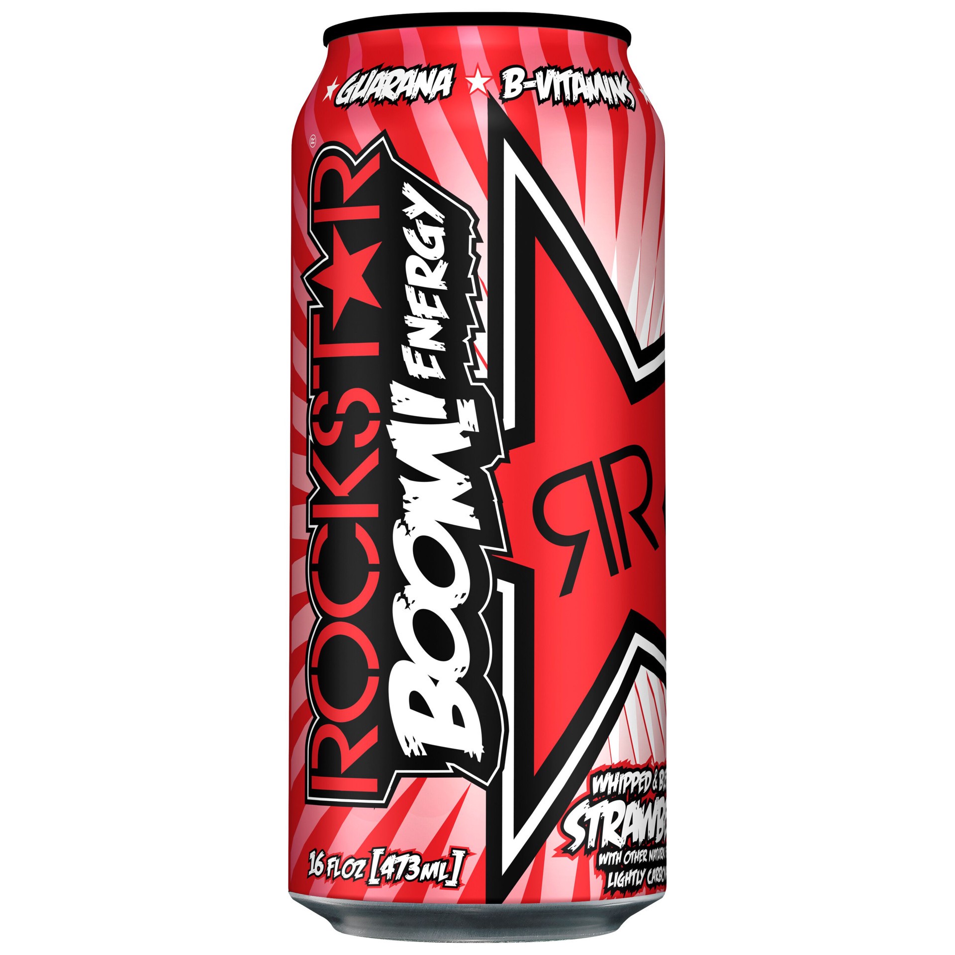 slide 1 of 4, Rockstar Boom Whipped Strawberry Energy Drink 16 Fluid Ounce Aluminum Can - 16 oz, 16 oz