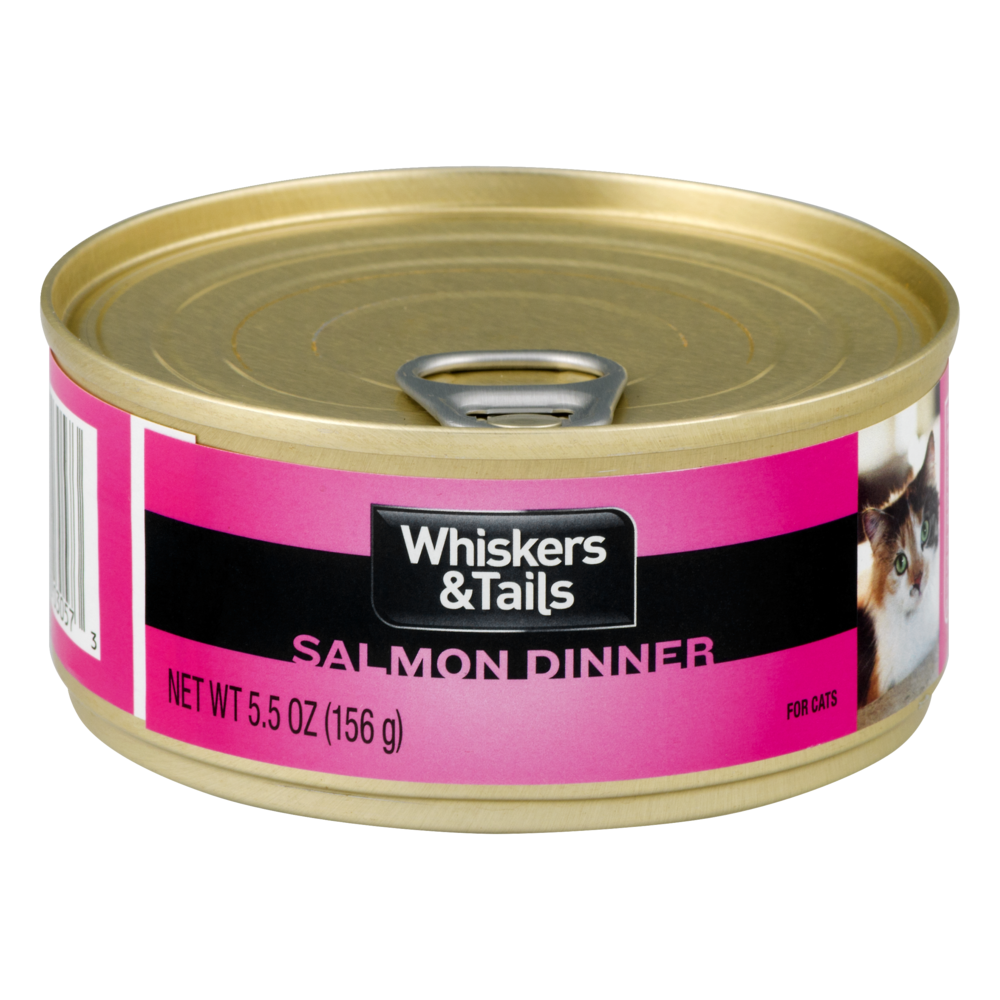 slide 1 of 1, Whiskers & Tails Salmon Dinner for Cats, 5.5 oz