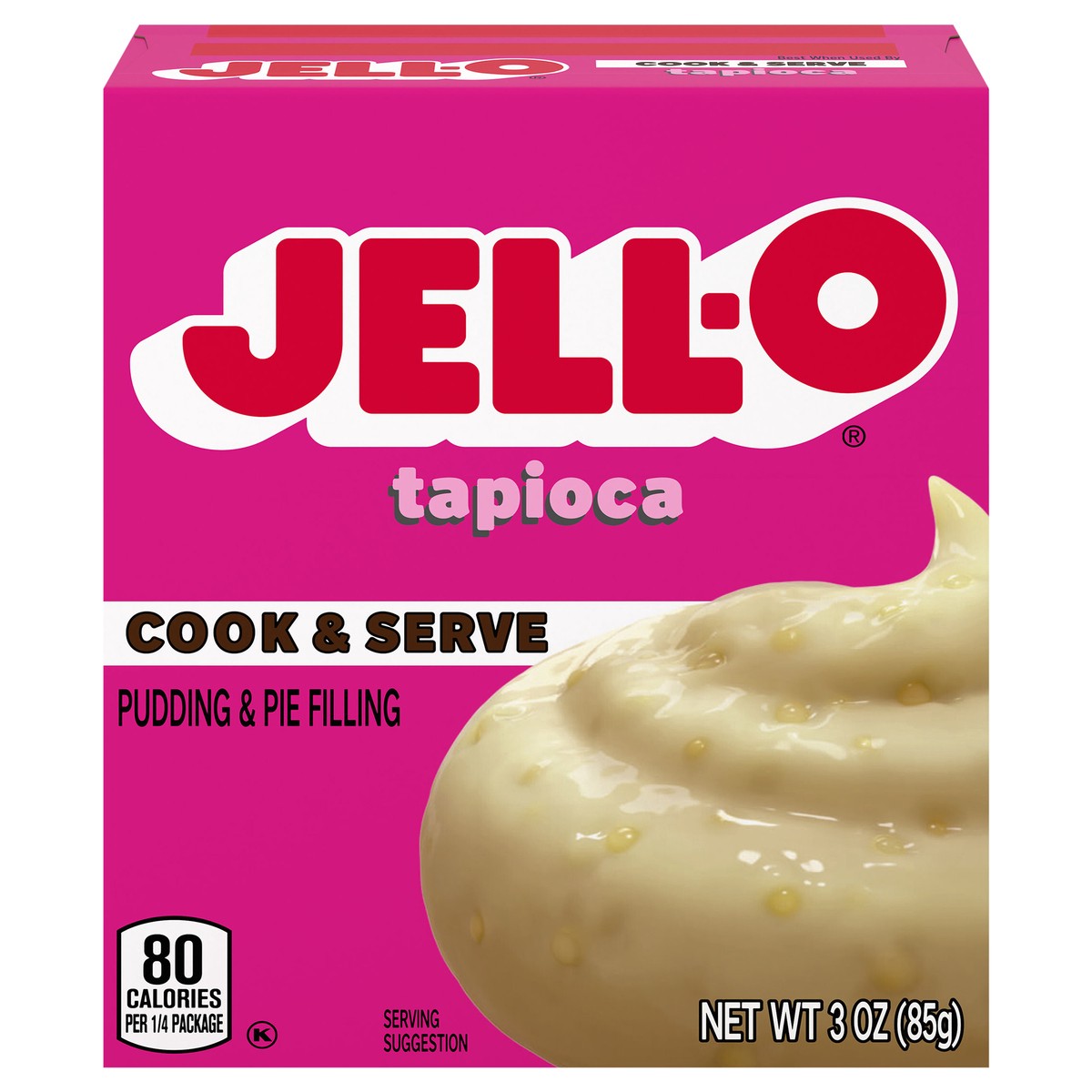 slide 1 of 5, Jell-O Fat Free Cook & Serve Tapioca Pudding, 3 oz Box, 3 oz