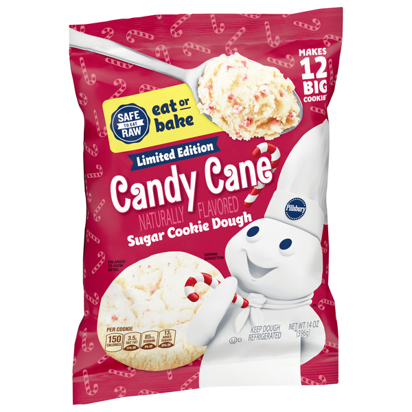 slide 1 of 13, Pillsbury Ready To Bake Candy Cane Cookies 12Ct, 16 oz