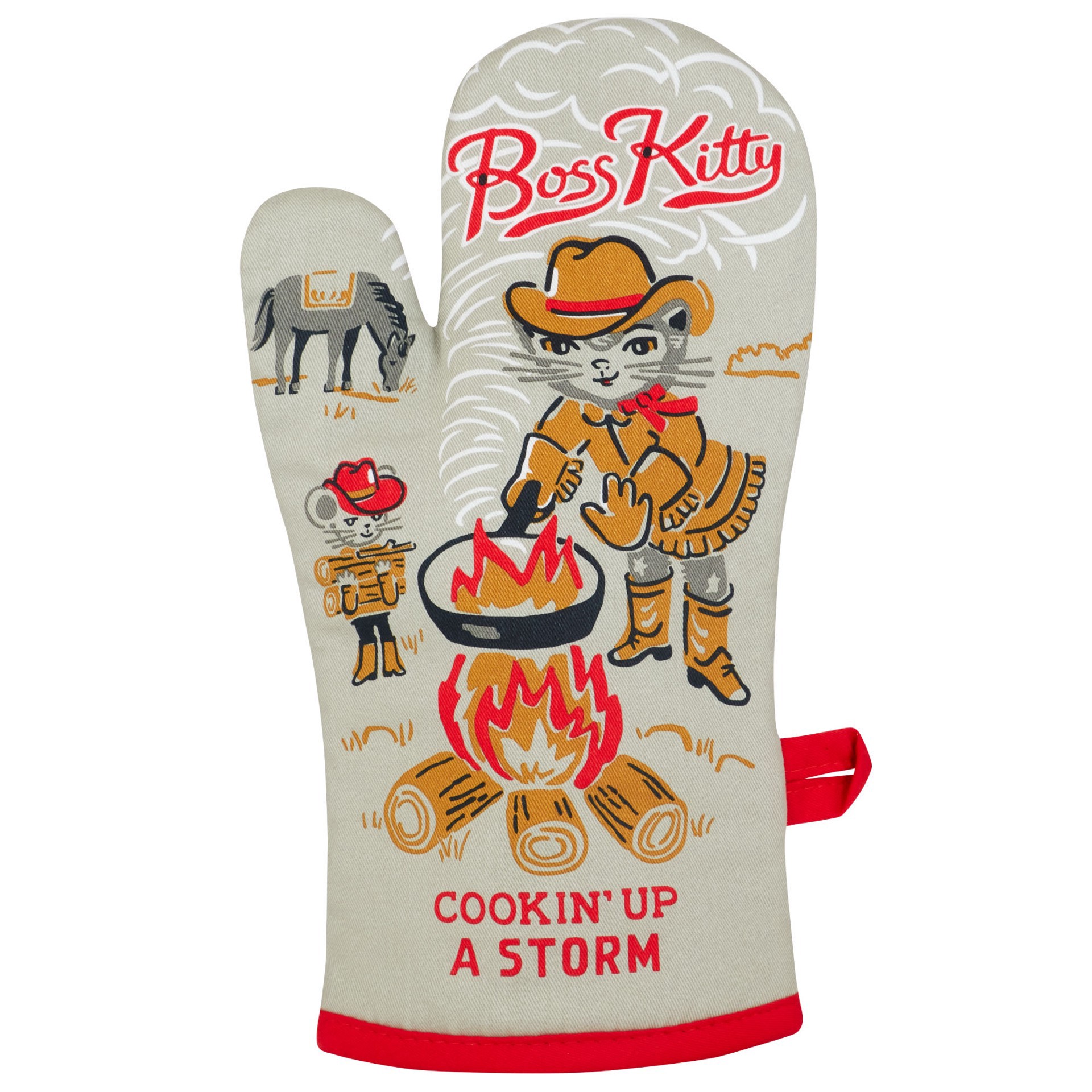 slide 1 of 1, Blue Q Boss Kitty Oven Mitt, 1 ct