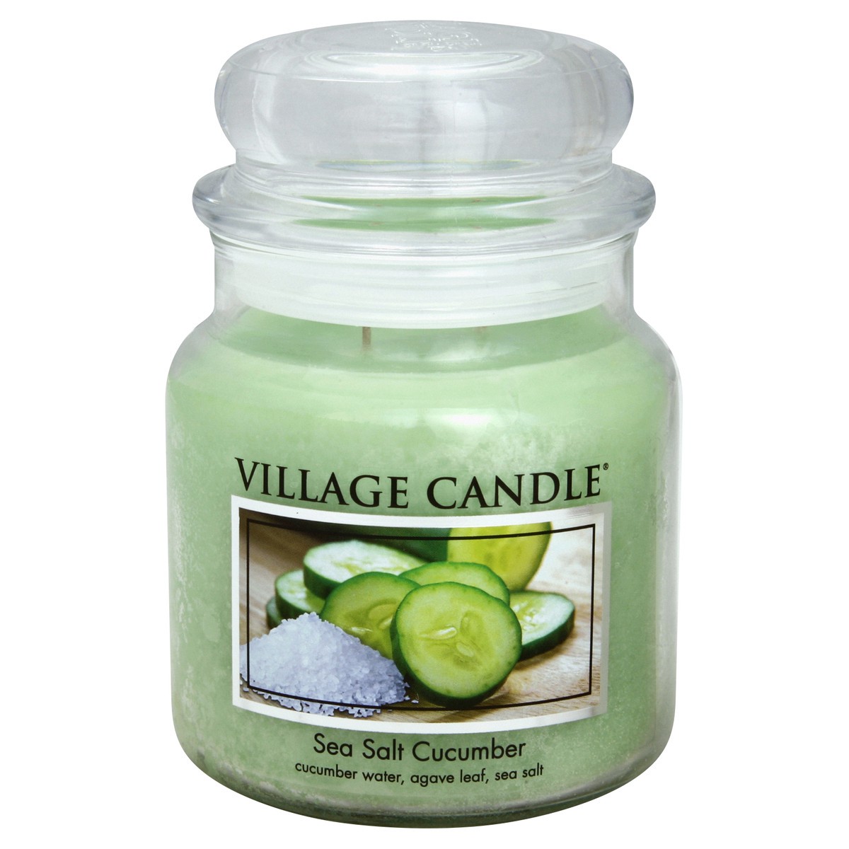 slide 3 of 3, Village Candle Candle Sea Salt Cucumber 16 Ounce - Each, 1 ct